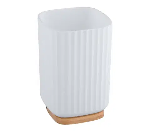 Svietidlá WENKO 25293100 - Pohárik ROTELLO 8,5x11 cm biela/hnedá 25293100