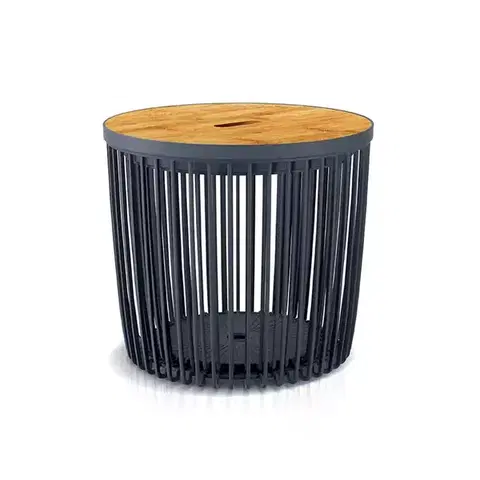 Úložné boxy NABBI ICLU2TS plastový univerzálny kôš s vekom (2 ks) 25/35 l antracit