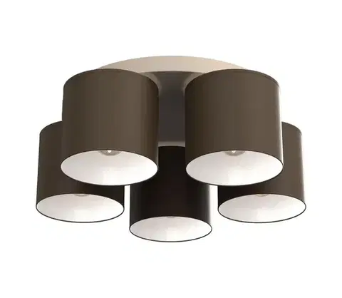 Svietidlá  Stropné svietidlo ARDEN 5xE27/15W/230V pr. 58 cm béžová/hnedá 4666