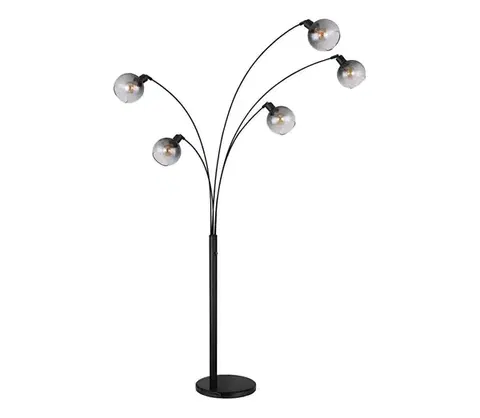 Lampy Globo 58228NBS - Stojacia lampa SEYMOUR 5xE27/40W/230V dymová 58228NBS