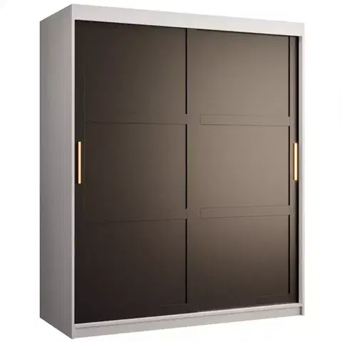 Šatníkové skrine Skriňa Amiro 1 150 biely/čierny