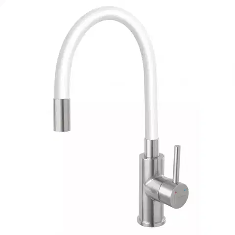 Vybavenie kuchynského nábytku Elastická kuchynská batéria Fitness inox biela