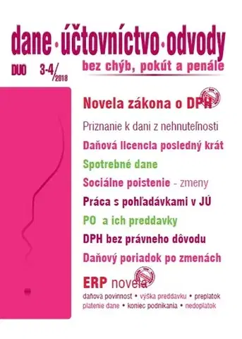 Dane, účtovníctvo Dane Účtovníctvo Odvody 3-4 2018