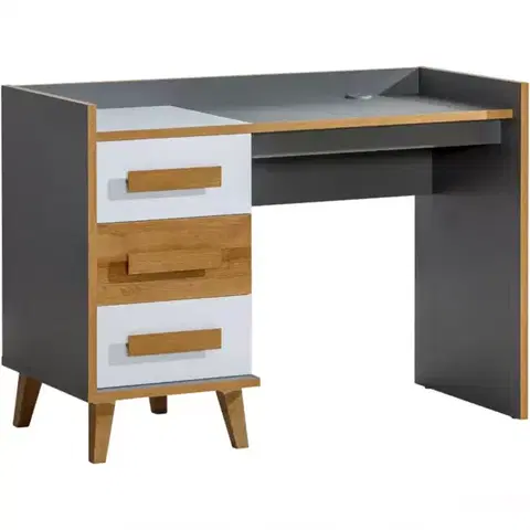 Sektorový nábytok Písací stôl W8 Werso Riviera/Biely/Antracit