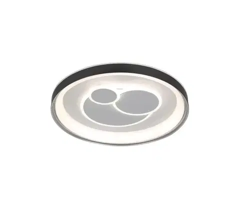 Svietidlá  PLF-54205-BK-WH - LED stmievateľné stropné svietidlo FLORINA LED/46W/230V čierne +DO (diaľkové ovládanie) PLF-54205-BK-WH