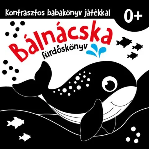 Knižky do vane Bálnácska - kontrasztos fürdőskönyv játékkal