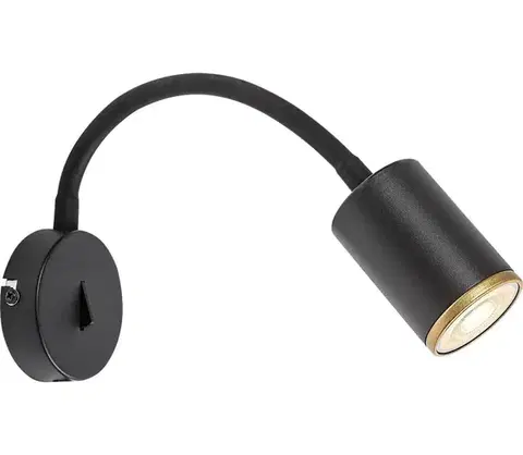 Svietidlá Rabalux 73111 - Nástenné bodové svietidlo NOLIE 1xGU10/15W/230V čierna 73111