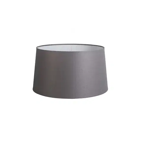 Tienidlo na lampu Ľanové tienidlo tmavosivé okrúhle šikmé 45/40/25