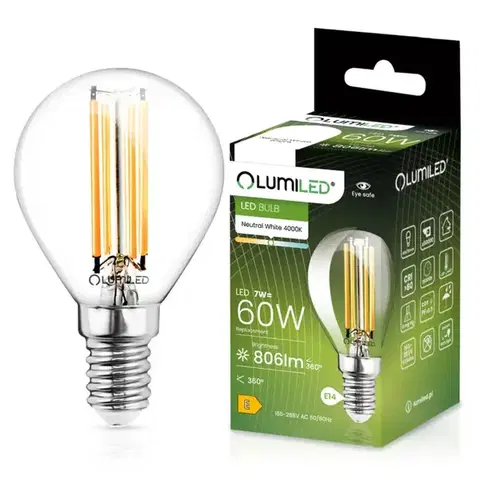 Dekoračné žiarovky Žiarovka LED  FIL 7W E14 806LM NB