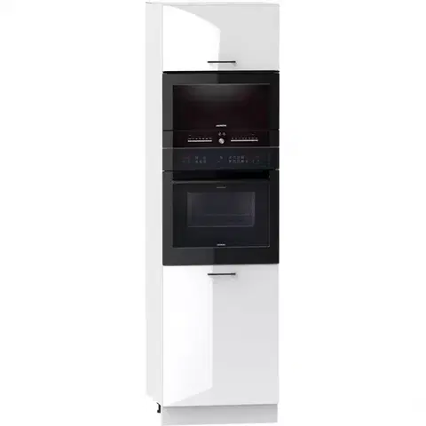 Kuchynské skrinky stojace Kuchynská skrinka Oscar D60pk Mv 2133 Pl biely lesk/biela
