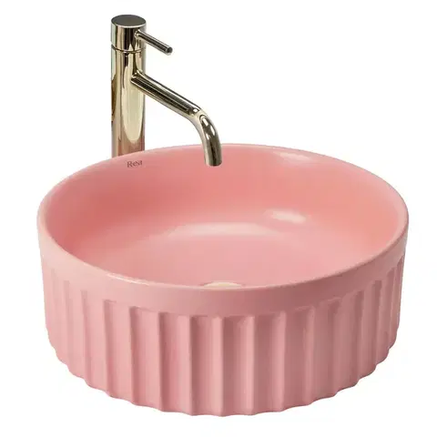Umývadlá REA - Umývadlo na dosku DUO Sweet Pink Matt REA-U3606