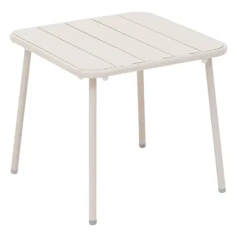 Stolčeky Hliníkový odkladací stolík RUBBY 45x45 cm (ivory)