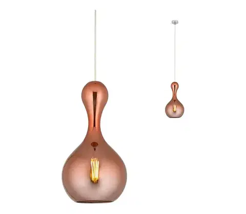 Svietidlá Redo 01-2260 - Luster na lanku LOB 1xE27/42W/230V pr. 22 cm meď 01-2260