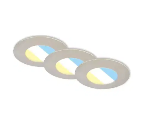 Svietidlá Briloner 7598032 -SADA 3x LED Koupelnové podh. svítidlo LED/4,9W/230V IP44 chróm 7598032