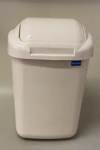 Koše odpadkové PLAFOR - Kôš odpadkový 30l STANDART s výklopným vekom, béžový mramor