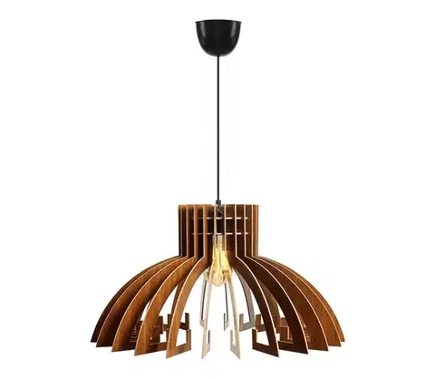 Svietidlá  Luster na lanku 1xE27/60W/230V hnedá pr. 39 cm 390FLH1558