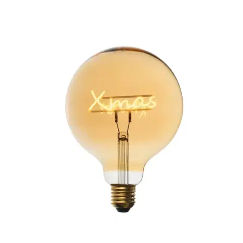 LED osvetlenie Vianočná E27 LED žiarovka G125 jantárová 1,8W 100 lm 1800K
