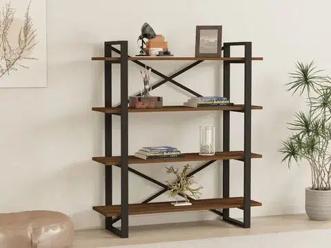 Knižnice Knižnica Makro - Walnut