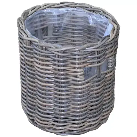 Záhrada Prútený kôš 43x43h sivý