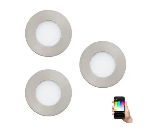 LED osvetlenie Eglo 32882-SADA 3x LED RGB stmievateľných podhľadových svietidiel FUEVA-C LED/3W/230V 32882