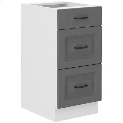 Kuchynské skrinky stojace Kuchynská skrinka Stilo dustgrey/biela 40D 3S BB