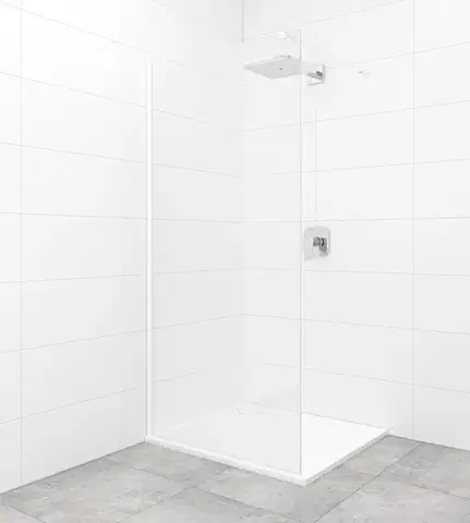 Sprchové dvere Sprchová zástena Walk-in 120 cm SAT vo farbe profilu biela SATBWI120PRB SATBWI120PRB