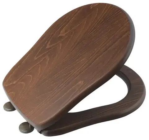 Záchody KERASAN - RETRO WC sedátko, orech/bronz 109340