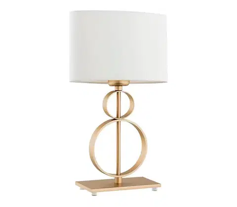 Lampy Argon 8310 - Stolná lampa PERSEO 1xE27/15W/230V 42 cm krémová/zlatá 8310
