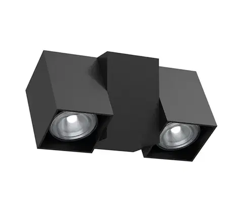 Svietidlá - Brosline 2294 - Nástenné bodové svietidlo CUBE 2xGU10/10W/230V čierne 2294