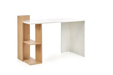 Písacie a pracovné stoly HALMAR Fino písací stôl dub zlatý / biela