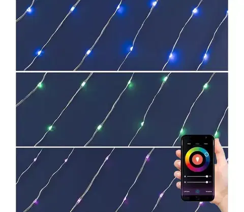 Svietidlá  LED RGB stmievateľný svetelný reťaz 100× LED, 29 funkcií, dĺžka 10,4 m 5004237