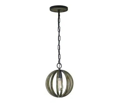 Svietidlá Elstead FE-ALLIER-P-WW - Luster na reťazi ALLIER 1xE27/60W/230V dub FE-ALLIER-P-WW