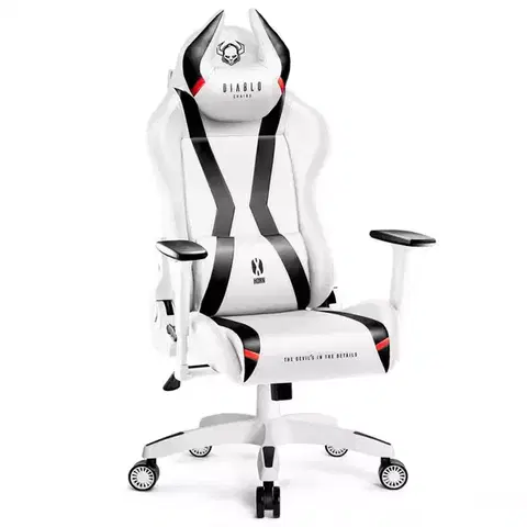 Otočné kreslá Otočné kreslo Normal Diablo X-Horn 2.0 biely/čierna