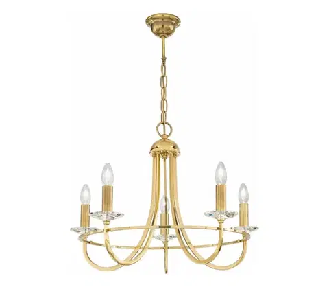 Svietidlá Kolarz 330.85.8C - Krištáľový luster na reťazi IMPERIAL 5xE14/60W/230V zlatá 330.85.8C