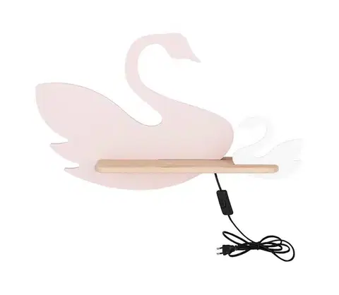 Svietidlá  LED Detské nástenné svietidlo s poličkou SWAN LED/5W/230V 21-05557