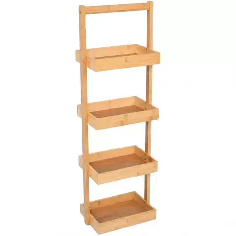 Kúpeľňové doplnky Kúpeľňová Polička Bambus 28x18x84cm Sca0209aa-A