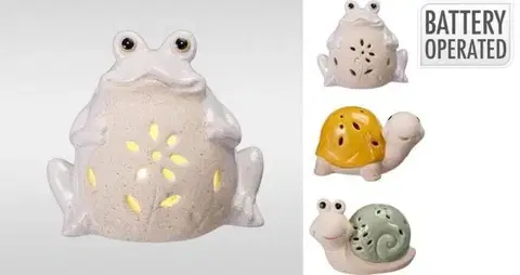 Záhradné lampy Kinekus Postavička zvieratko LED 14 cm, mix dizajnov žaba, korytnačka, slimák
