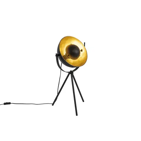 Stolné lampy Stolná lampa čierna so zlatom 63,3 cm trojnožka nastaviteľná - Magnax