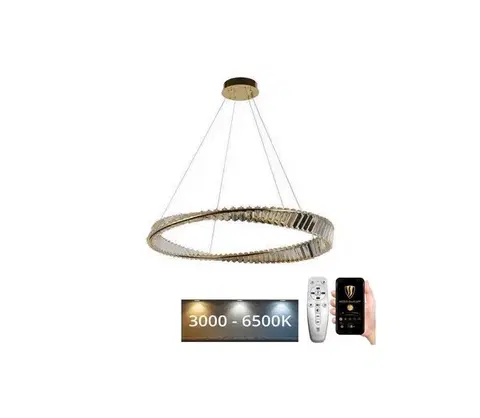 Svietidlá  LED Stmievateľný krištáľový luster na lanku LED/50W/230V + diaľkové ovládanie J6350/GCH