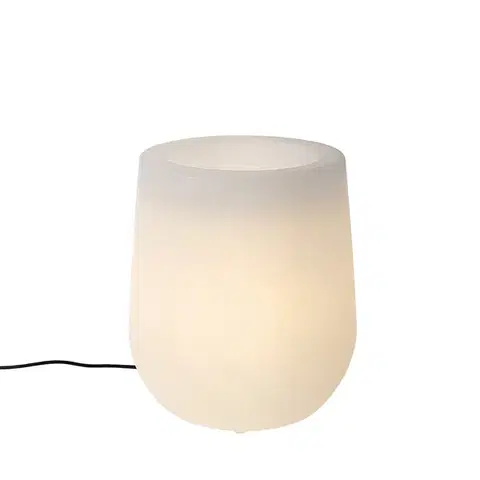 Vonkajšie stojanové svietidlá Inteligentná vonkajšia stojaca lampa kvetináč biela IP44 vrátane Wifi A60 - Flowerpot