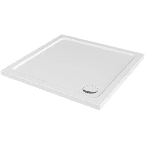 Vane CERANO - Sprchová vanička štvorcová Brio - SMC/minerálny kompozit - štruktúrovaná biela - 90x90x4 CER-679501