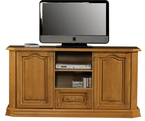 TV stolíky PYKA Kinga B rustikálny tv stolík drevo D3