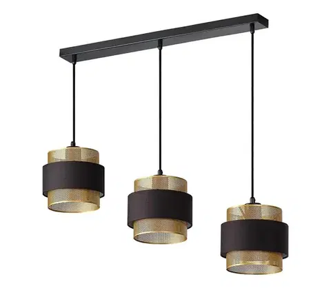 Svietidlá Osram - Závesné svietidlo DECOR HORNET na lanku 3xE27/10W/230V čierna/zlatá 4058075847880
