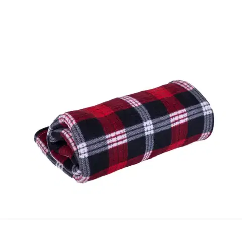 Deky Deka Fleece červená karo 150x200cm TiaHome