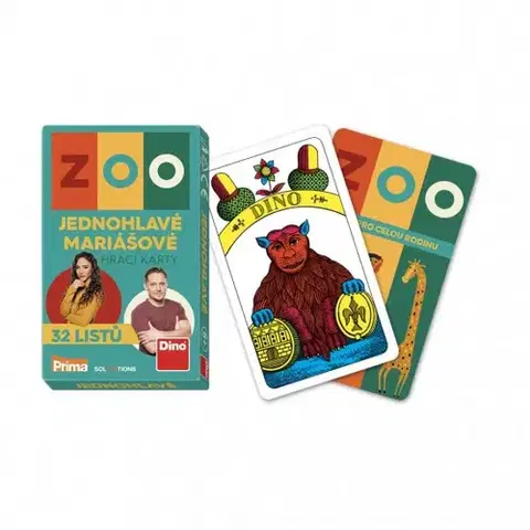 Drevené stavebnice a kocky Dino Toys Karty ZOO Prima Dino
