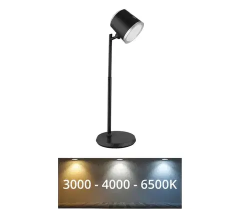 Lampy Globo 58454B - LED stmievateľná dotyková stolná lampa MEEYA LED/6W/3,7V čierna 58454B
