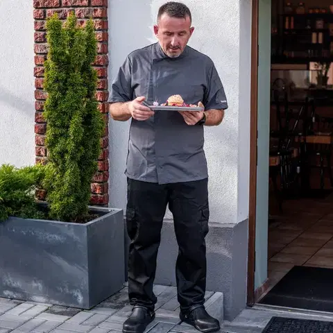 Oblečenie, obuv a doplnky EGOCHEF Kuchárske nohavice EGOchef čierne - kapsáče M