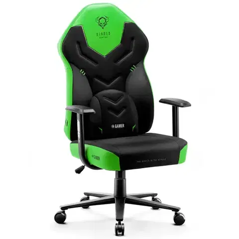 Otočné kreslá Detské herné kreslo Diablo X-Gamer 2.0 green emerald