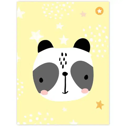 Obrazy do detskej izby Dekoračný detský obraz PANDA