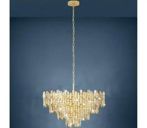 Svietidlá Eglo 39614 - Luster na reťazi CALMEILLES 10xE14/25W/230V priemer 78 cm 39614